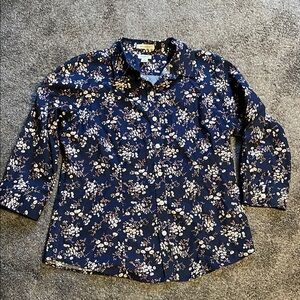 L.L. Bean 3/4 Sleeve Cotton Shirt